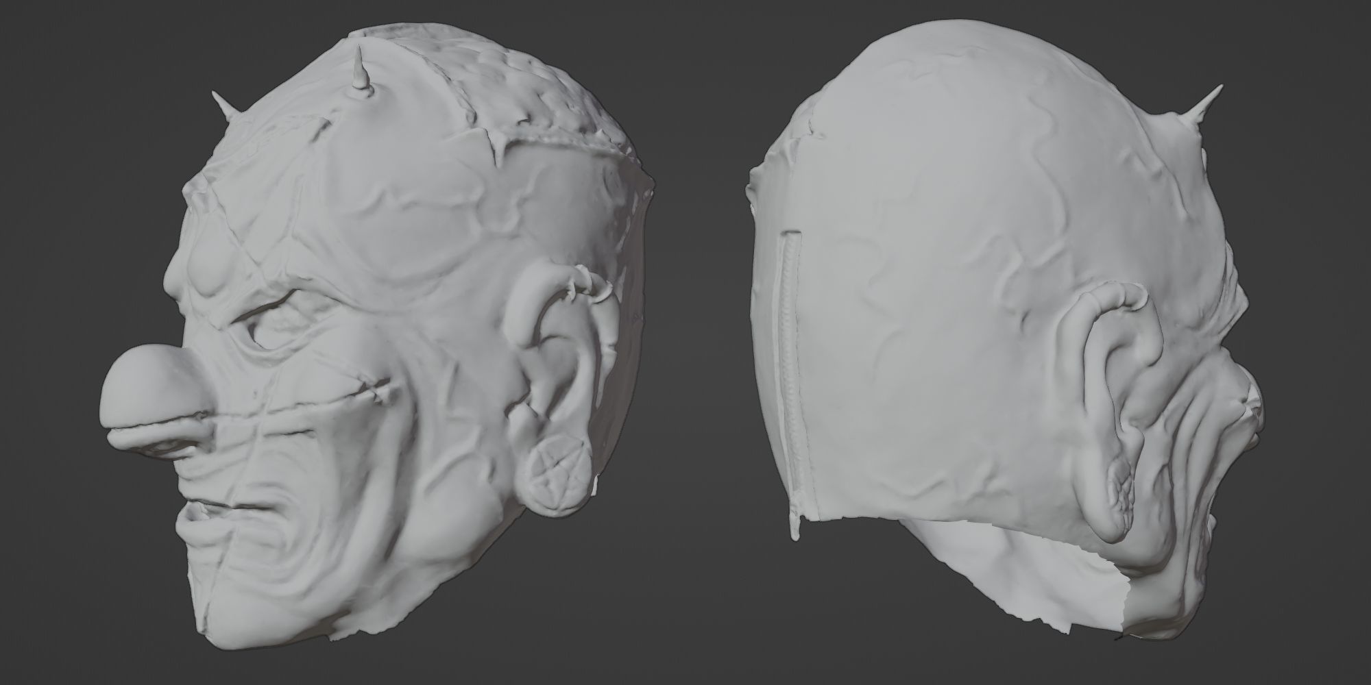 scary clown mask - detailed scan 3D model_7