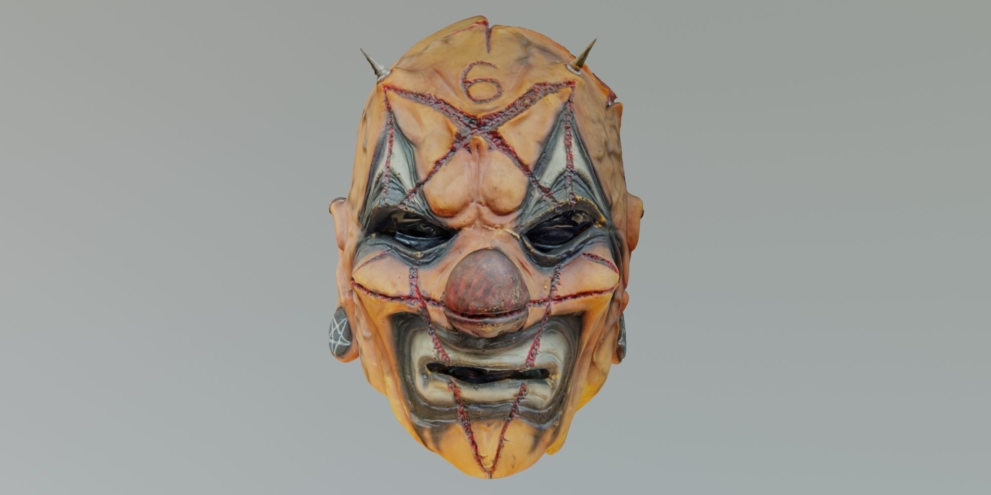 scary clown mask - detailed scan 3D model_2