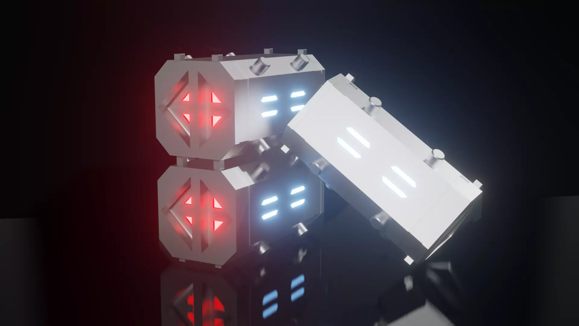 Sci-fi Shipping Container   Free low-poly 3D model_0