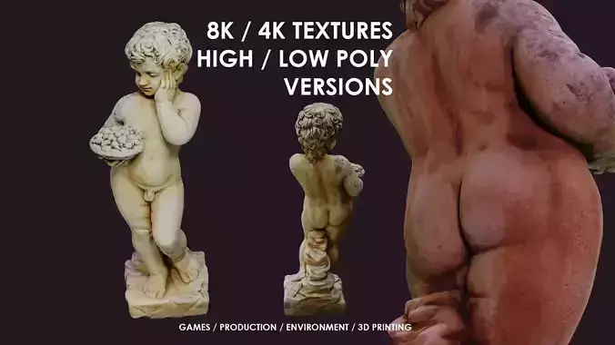 Statue of a little boy