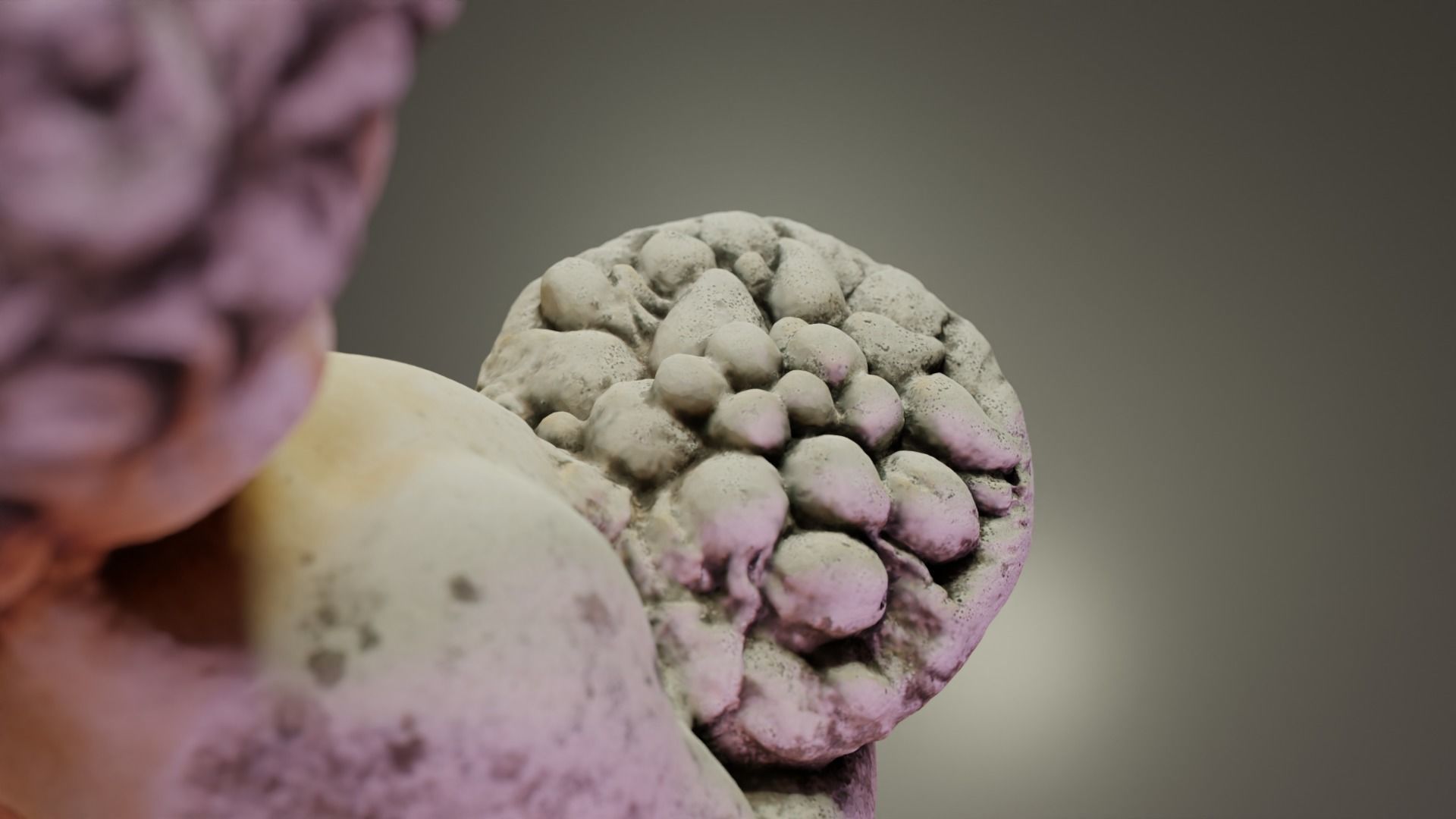 Statue of a little boy Low-poly 3D model_12