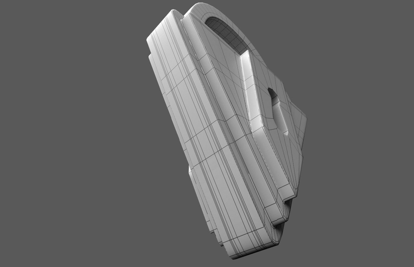 Medieval decorated padlock with key Low-poly 3D model_38