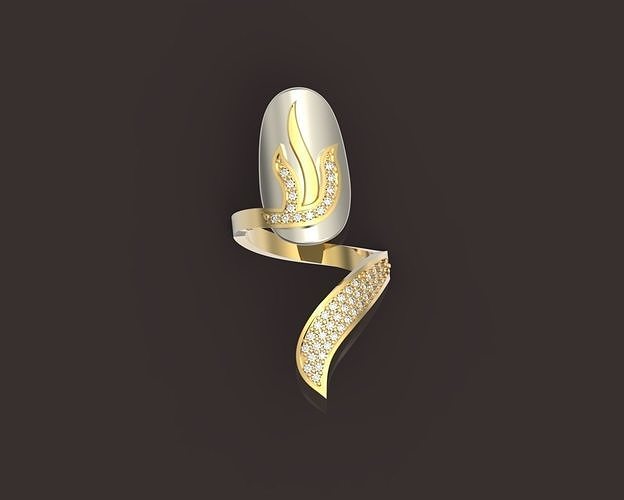 Rings for nails  3D print model