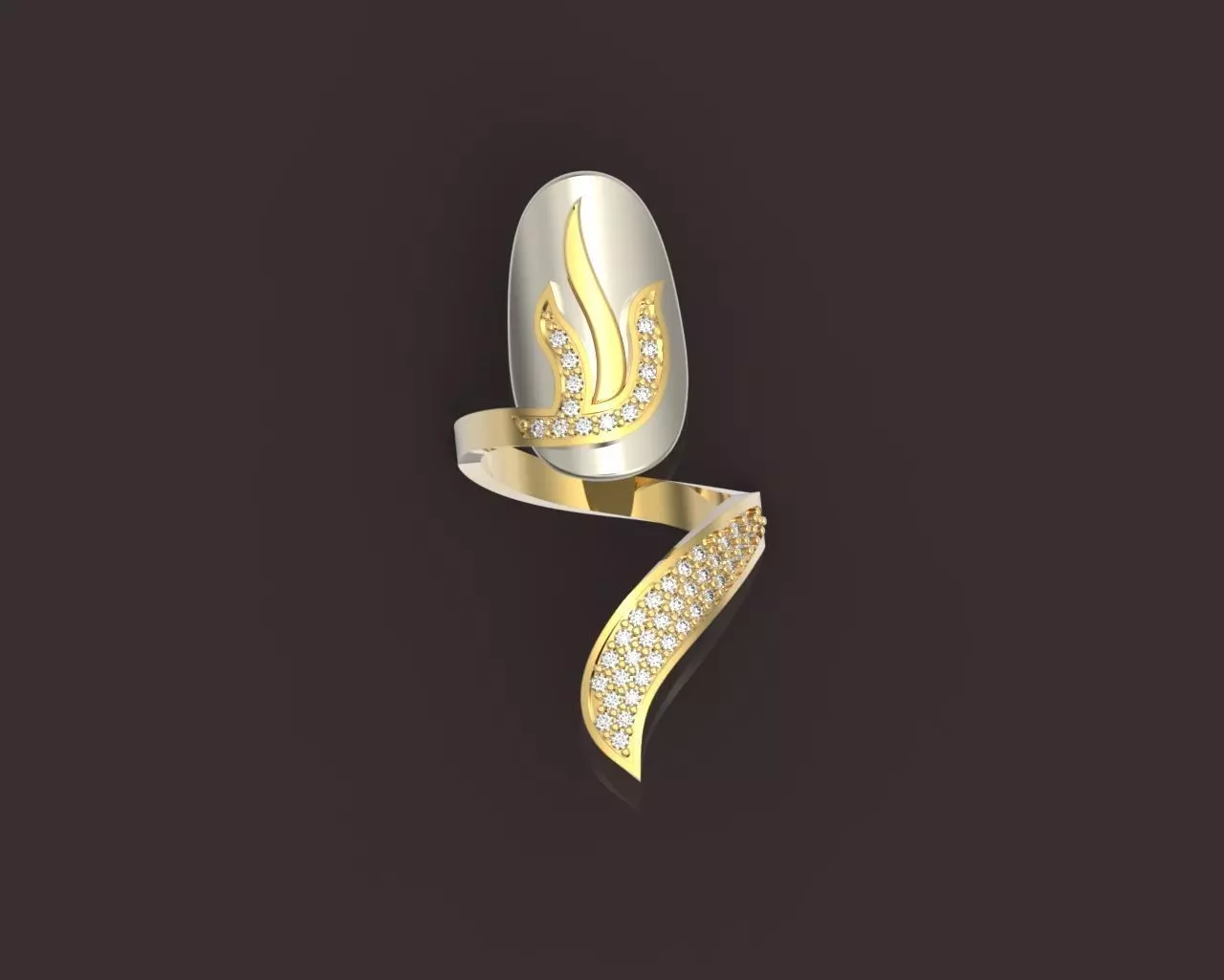 Rings for nails 3D print model