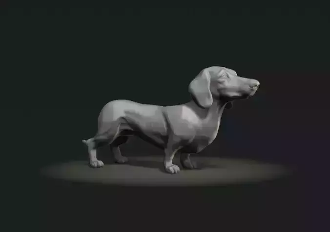 Dachshund sculpture 3D print model
