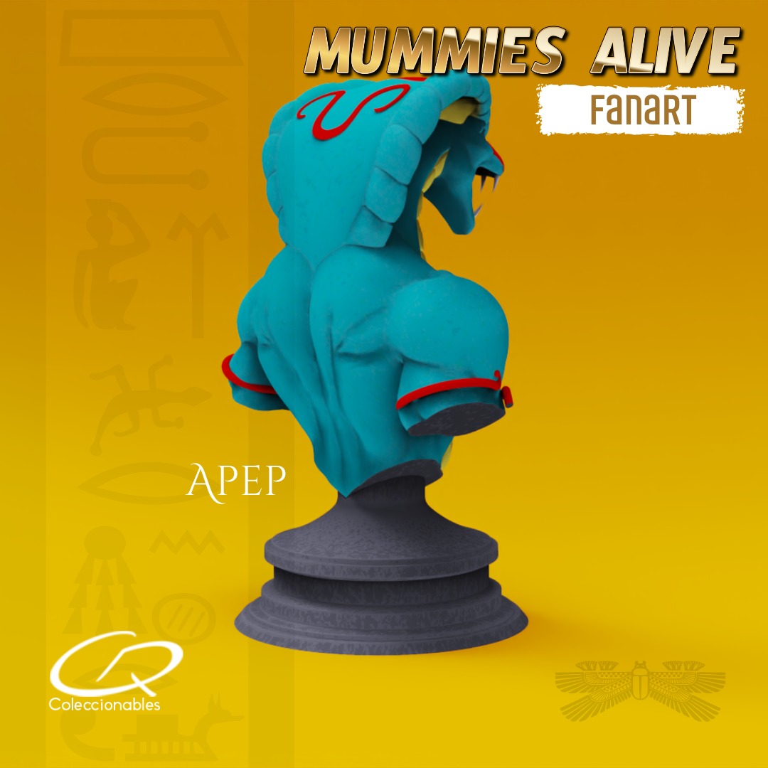 Mummies Alive - Apep Bust 3D print model_1