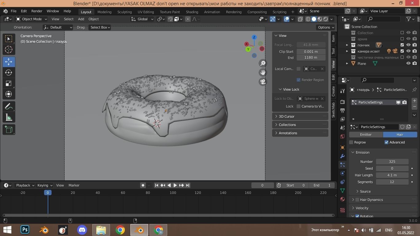 Donet and cup with coffee 3D model_4
