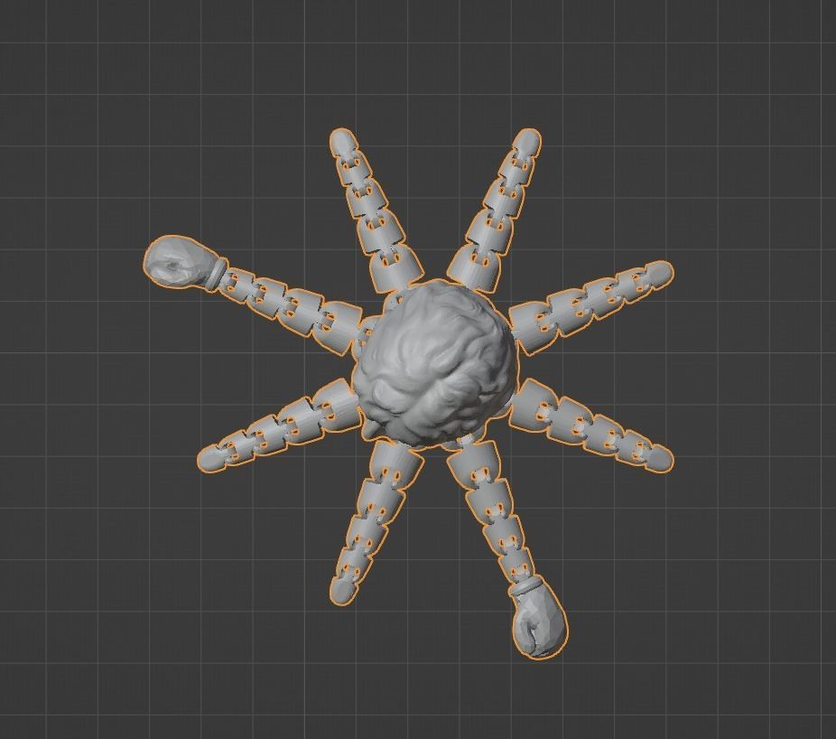 Rockypus octopus 3D print model_4