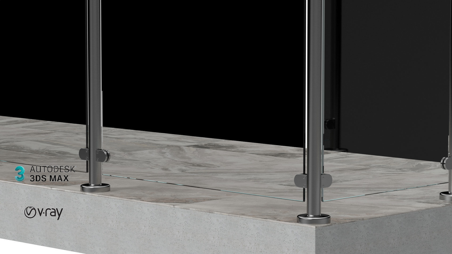 Balcony 4 pcs 3D model_14