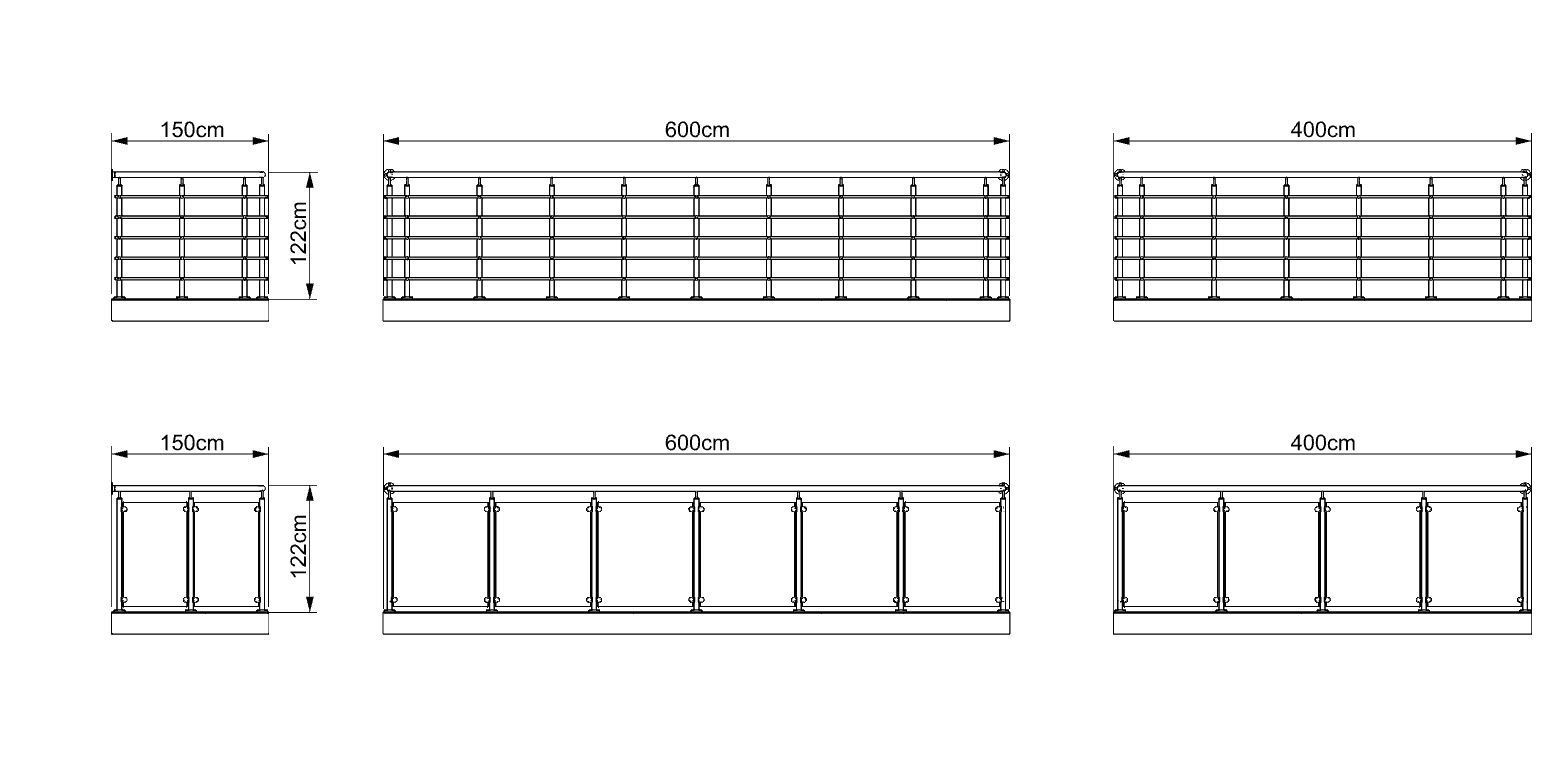Balcony 4 pcs 3D model_2