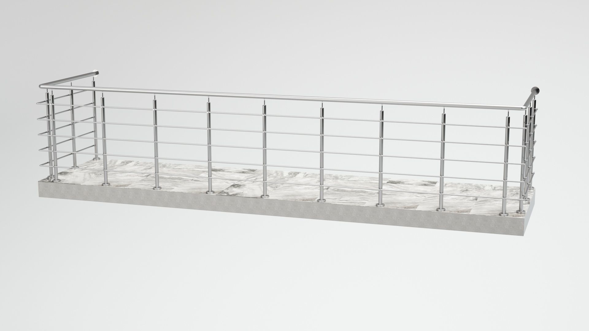 Balcony 4 pcs 3D model_16