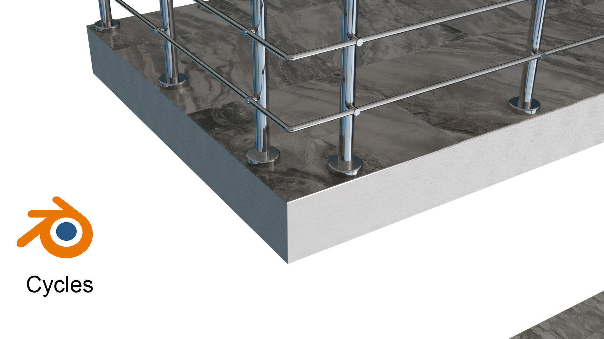 Balcony 4 pcs 3D model_8