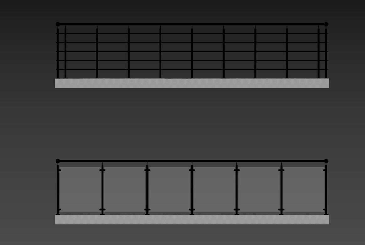 Balcony 4 pcs 3D model_32