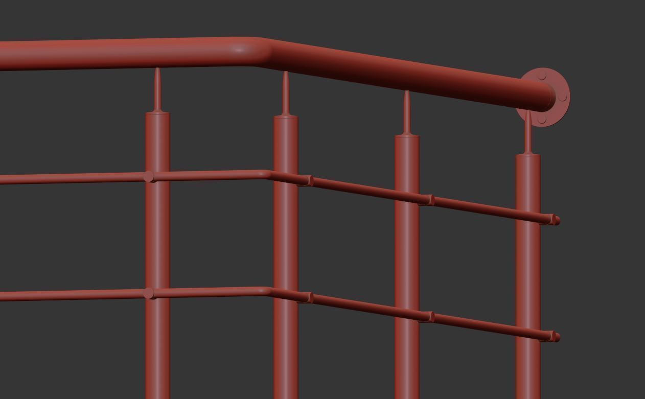 Balcony 4 pcs 3D model_18