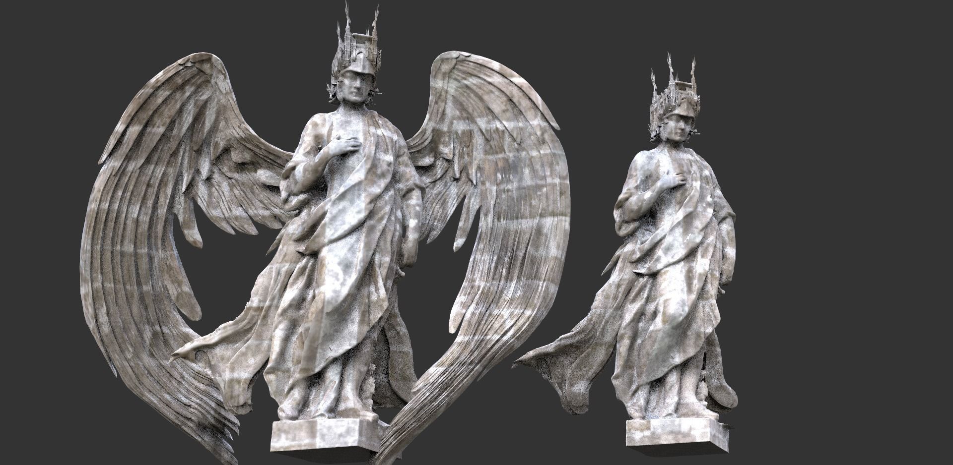 Heavens Envoy Winged 2 versions 3D model_2
