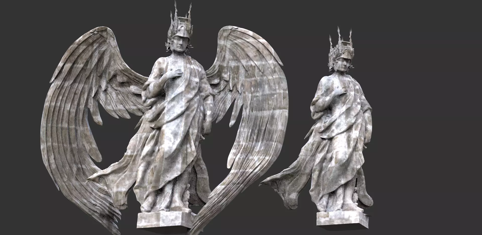 Heavens Envoy Winged 2 versions 3D model_0