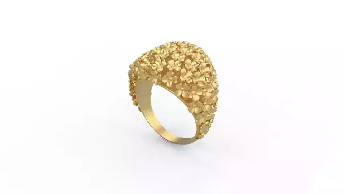 Flower Ring 3D print model
