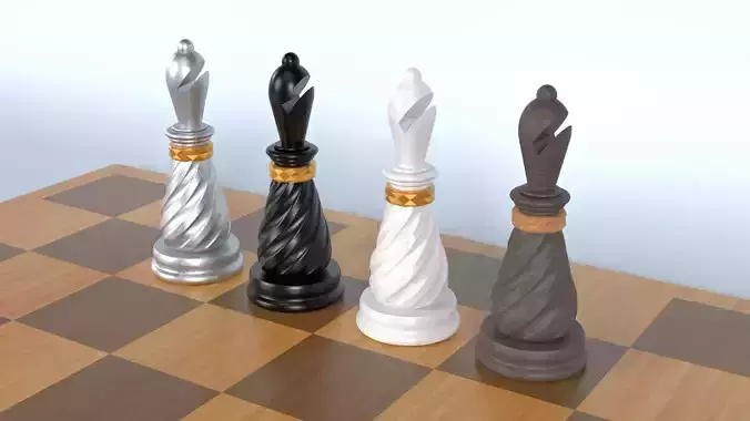 Bishop 3D Luxury Chess Pieces 3D Print Model