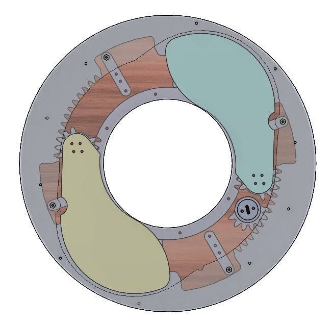 LS2BLROD100A Tai Chi Mechanism laser cut  mechanical shutter 3D print model_4