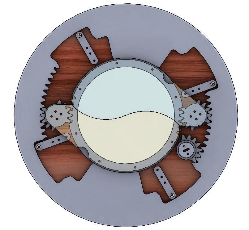 LS2BLROD100A Tai Chi Mechanism laser cut  mechanical shutter 3D print model_1