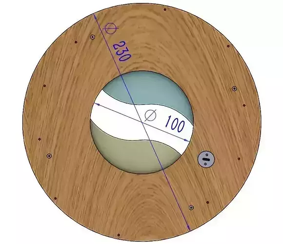 LS2BLROD100A Tai Chi Mechanism laser cut  mechanical shutter