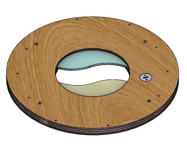 LS2BLROD100A Tai Chi Mechanism laser cut  mechanical shutter 3D print model_9