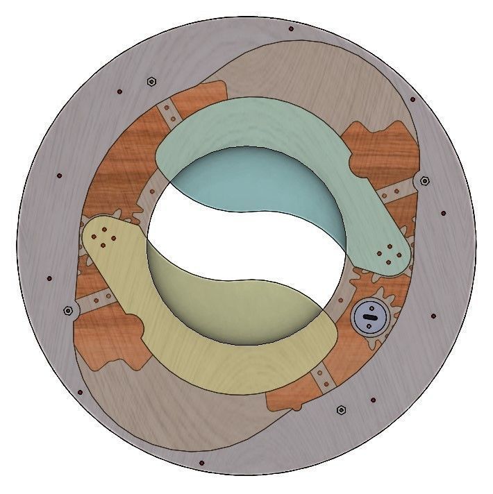 LS2BLROD100A Tai Chi Mechanism laser cut  mechanical shutter 3D print model_10