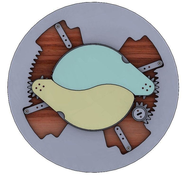 LS2BLROD100A Tai Chi Mechanism laser cut  mechanical shutter 3D print model_14