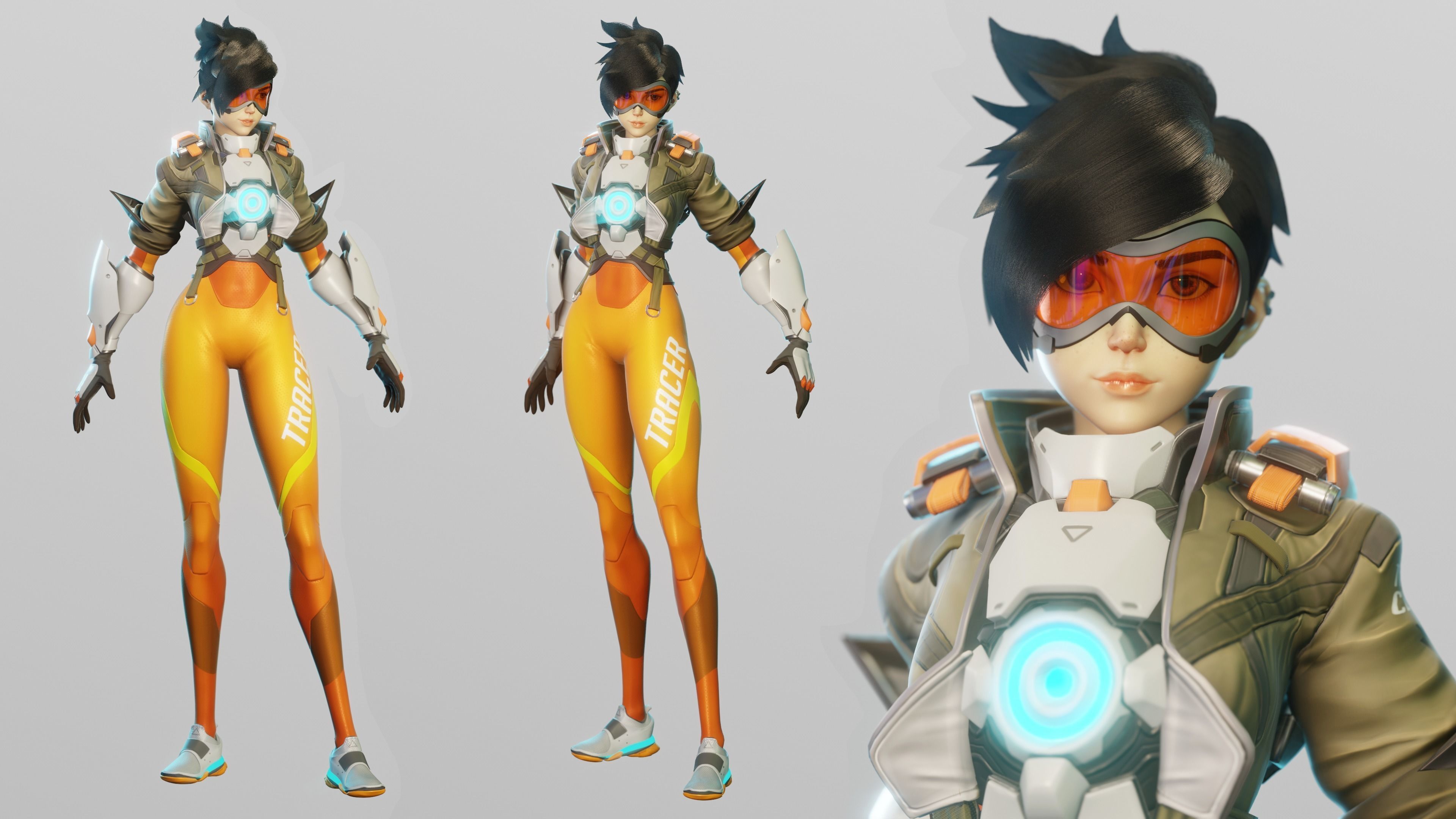 Tracer  Fanart 3D Blender file - blend format only 3D model_5