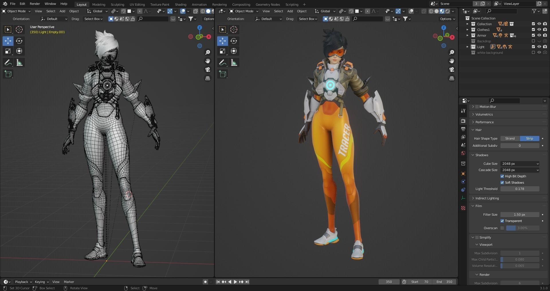 Tracer  Fanart 3D Blender file - blend format only 3D model_2