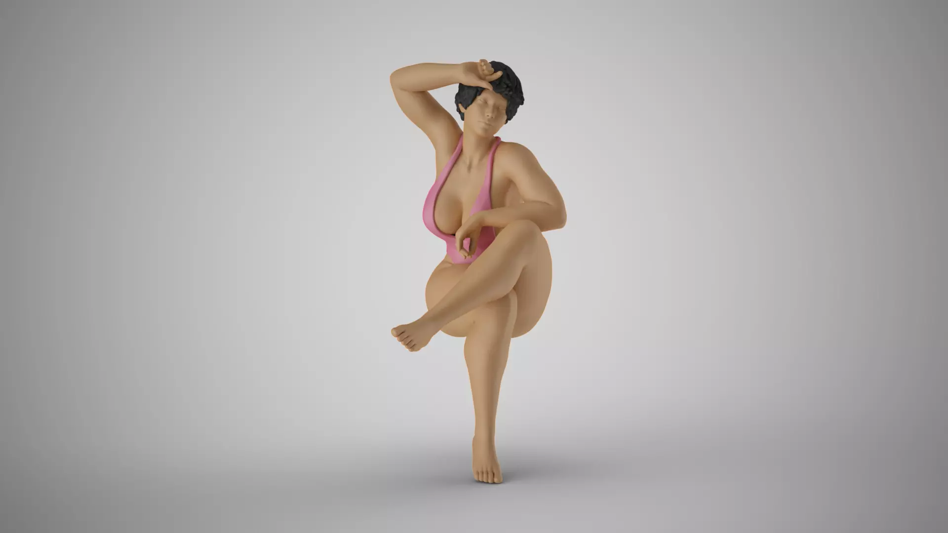 Woman Warming in the Sun 3D print model_0