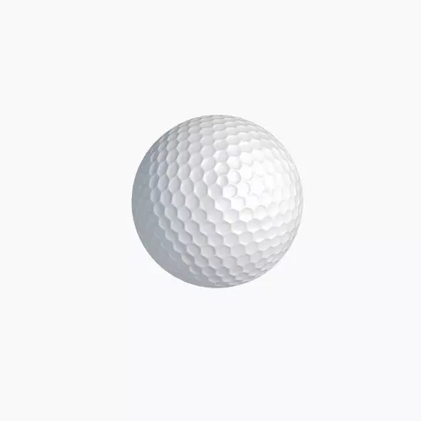 golf ball Low-poly 3D model_0