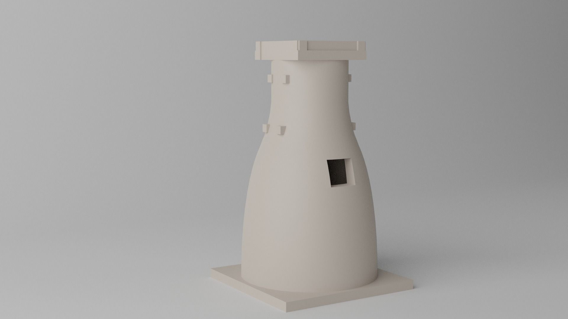 Korea Gyeongju Cheomseongdae Low-poly 3D model_1