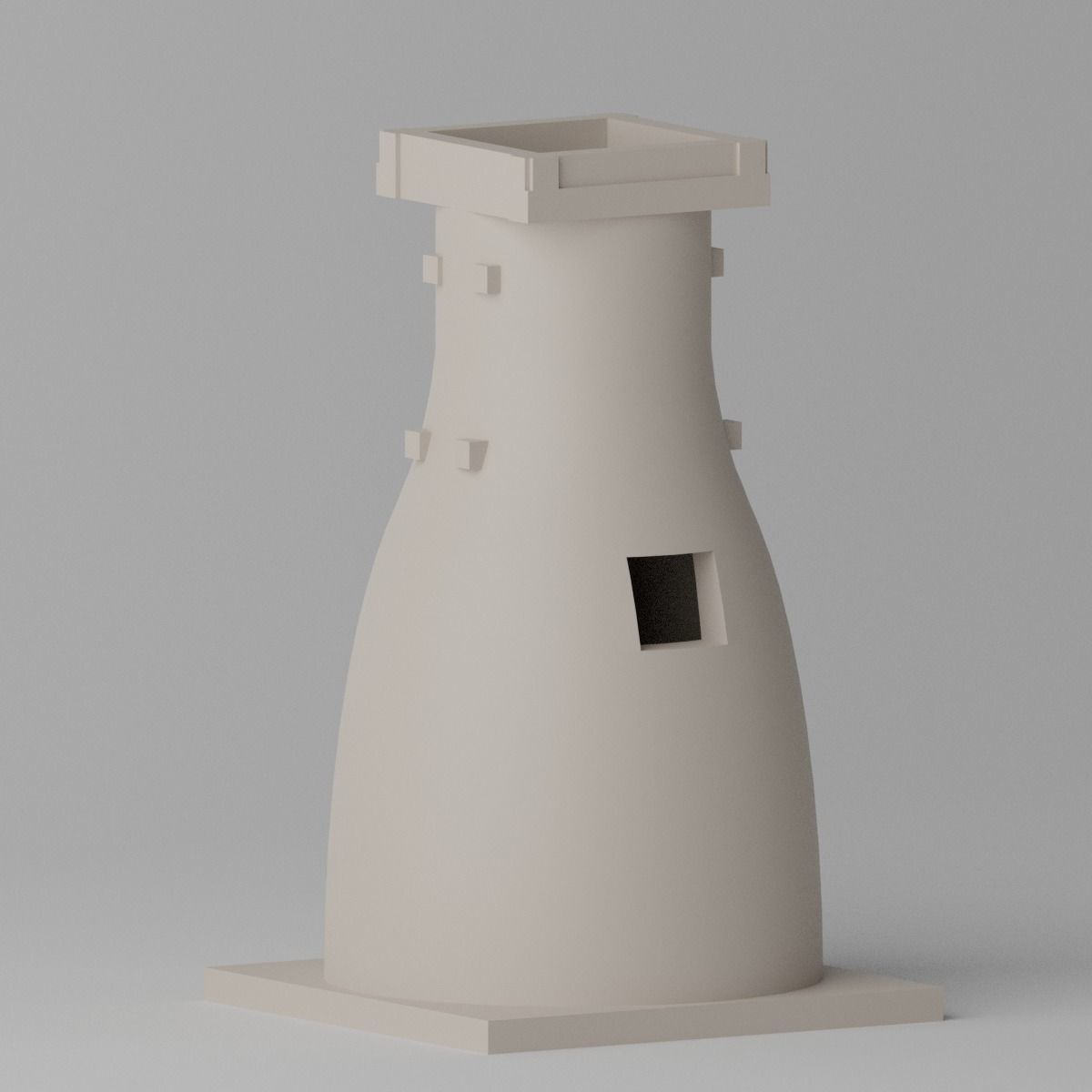 Korea Gyeongju Cheomseongdae Low-poly 3D model_9