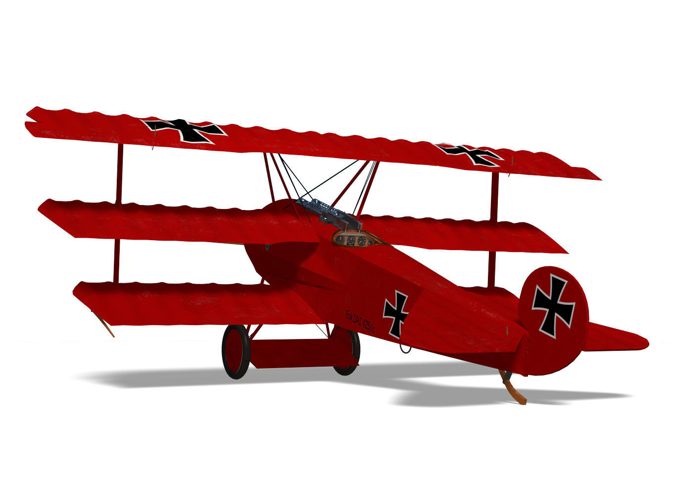 Fokker Dr I 3D model_6