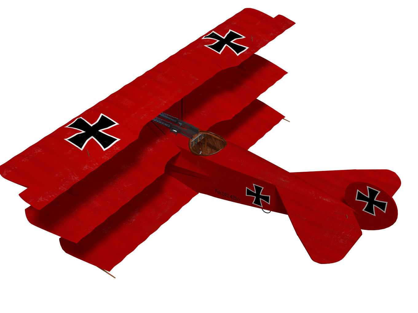 Fokker Dr I 3D model_1