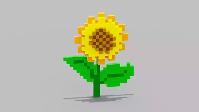 Voxel Sunflower