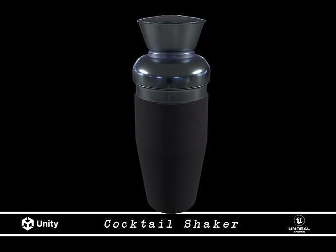 Cocktail Shaker Low-poly 3D model