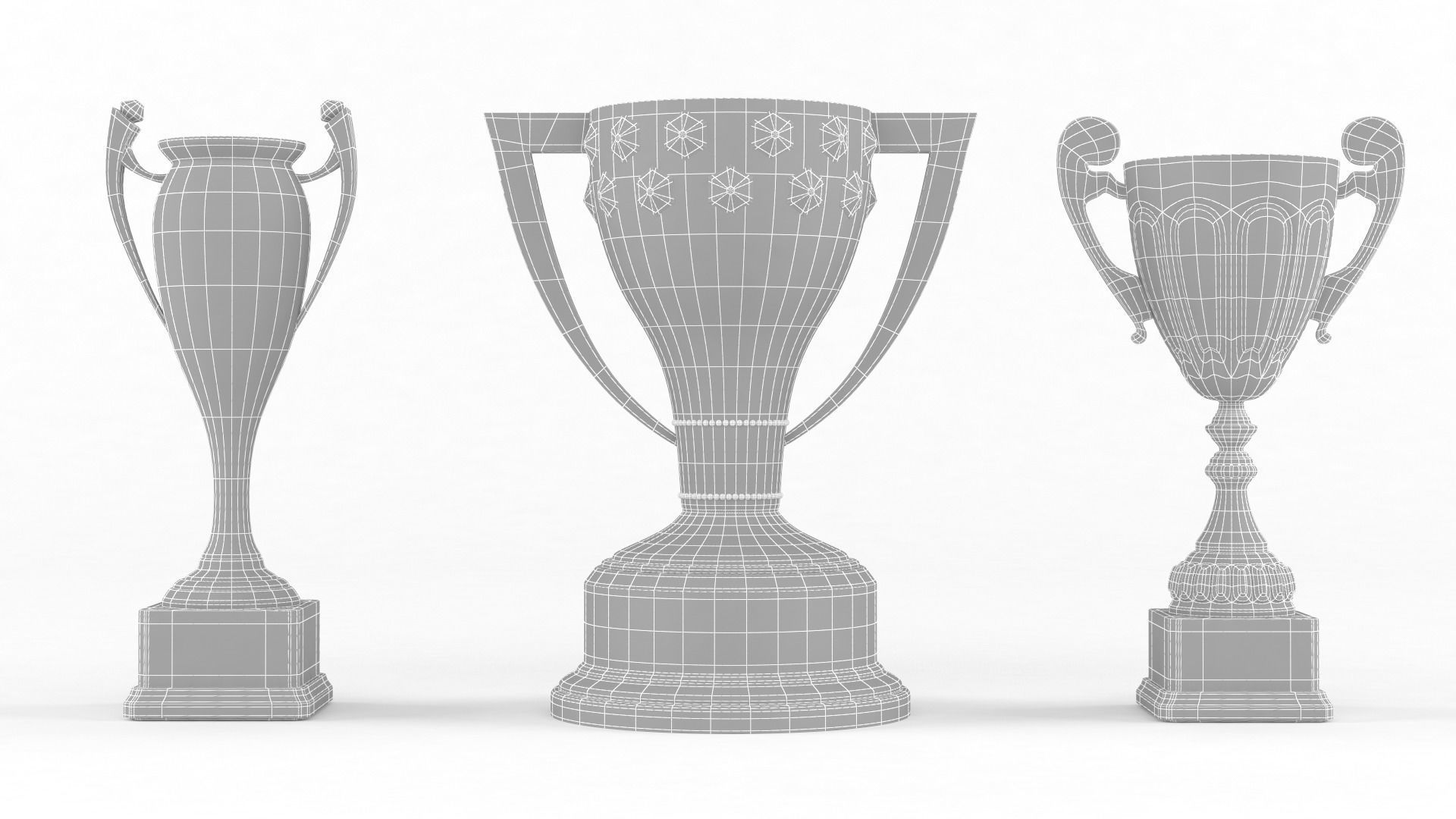 Trophy Cups 3D model_8