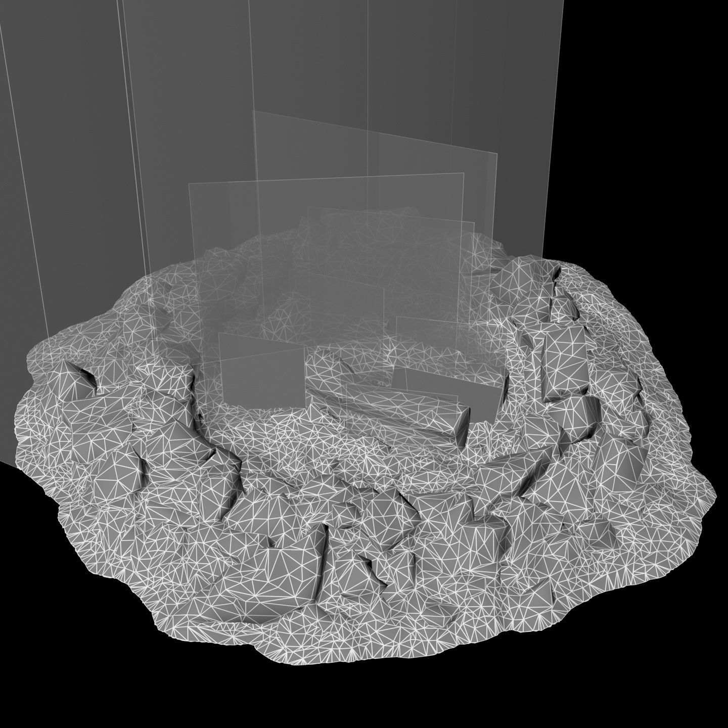 Campfire 01 Low-poly 3D model_11