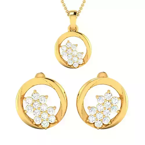 Women Earrings Pendant Set 3dm stl FBX OBJ Render Detail 3D print model