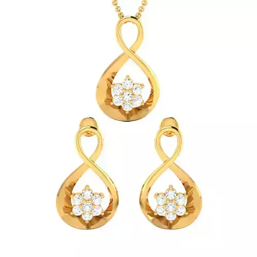Women Earrings Pendant Set 3dm stl FBX OBJ Render Detail
