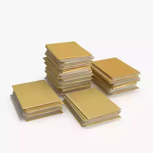 Pile of Paper Files Archive stack v2 Low-poly 3D model