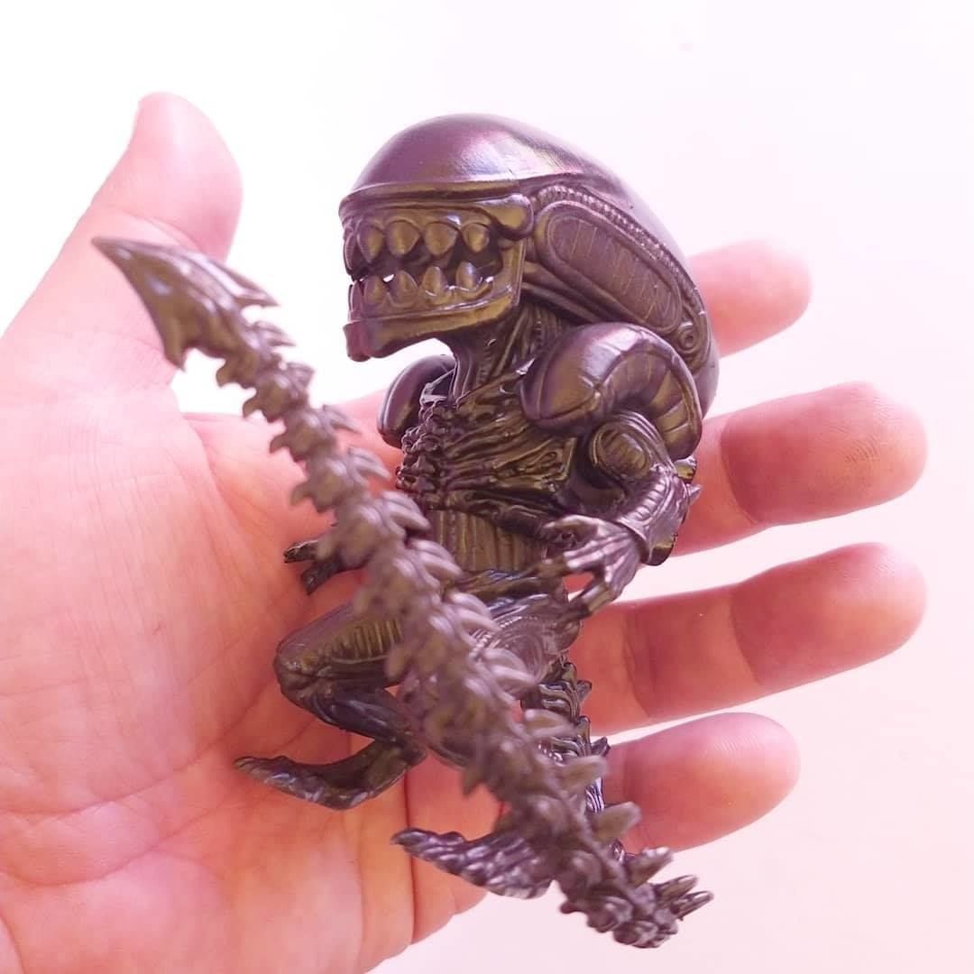 Alien Chibi 3D print model_8