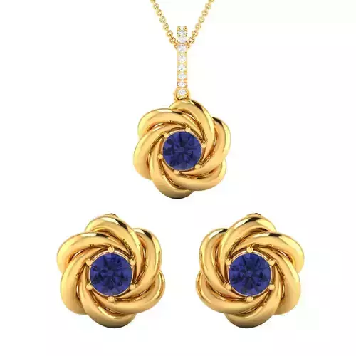 Women Earrings Pendant Set 3dm stl FBX OBJ Render Detail