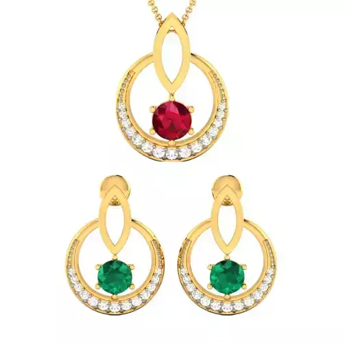 Women Earrings Pendant Set 3dm stl FBX OBJ Render Detail