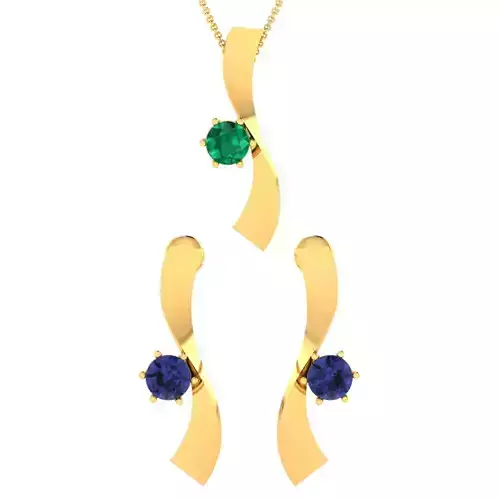 Women Earrings Pendant Set 3dm stl FBX OBJ Render Detail