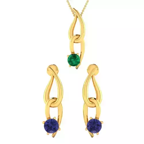 Women Earrings Pendant Set 3dm stl FBX OBJ Render Detail