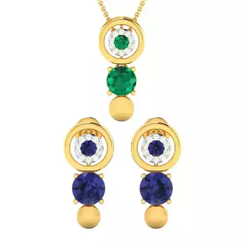 Women Earrings Pendant Set 3dm stl FBX OBJ Render Detail