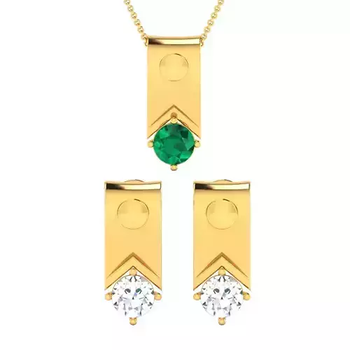 Women Earrings Pendant Set 3dm stl FBX OBJ Render Detail